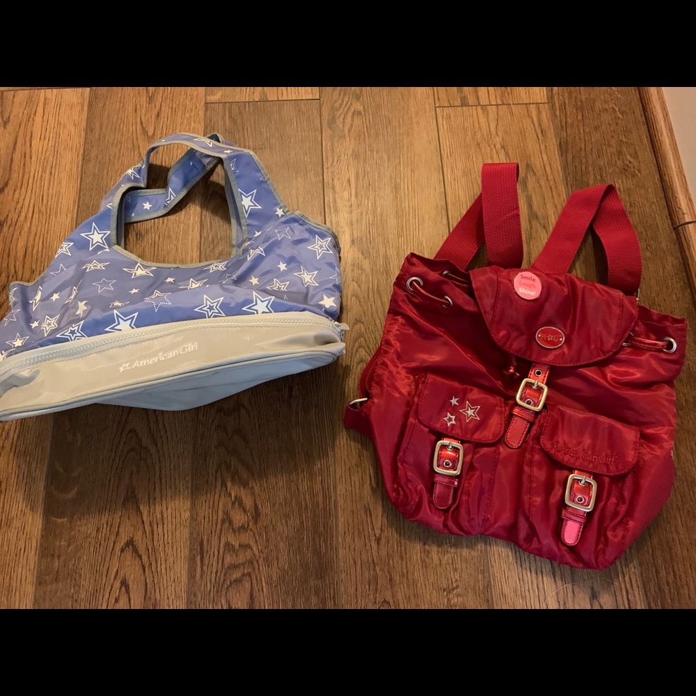 American Girl bags & book